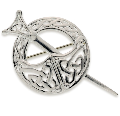 Sterling Silver Small Tara Style Celtic Pin Brooch