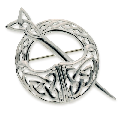 Sterling Silver Large Tara Style Celtic Pin Brooch