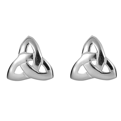 Sterling Silver Trinity Knot Celtic Stud Earrings