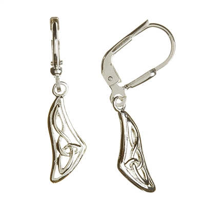 Sterling Silver Trinity Knot Celtic Drop Earrings