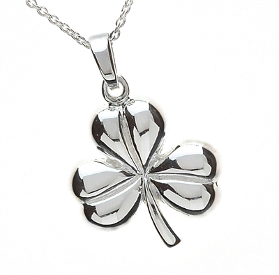 Sterling Silver Shamrock Celtic Pendant