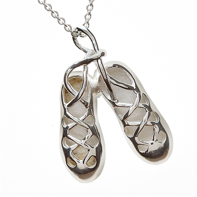 Sterling Silver Irish Dancing Shoes Necklace