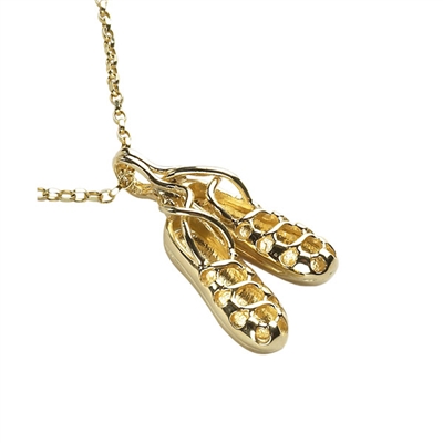 14k Yellow Gold Irish Dancing Shoes Pendant