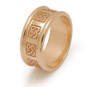 14k Yellow Gold Ladies Heavy Celtic Knots Celtic Wedding Ring 6.2mm