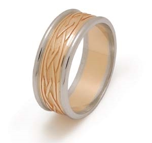 14k Yellow Gold Ladies Heavy Celtic Weaves Celtic Wedding Ring 7.1mm