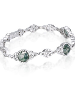 Silver Moss Agate Bracelet - Image 3