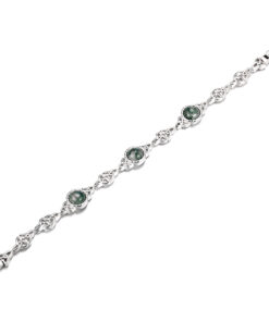 Alternative view of Silver Moss Agate Bracelet