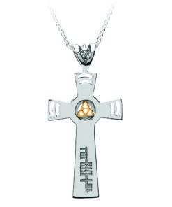Silver & 18K Gold Trinity Faith Cross Chain