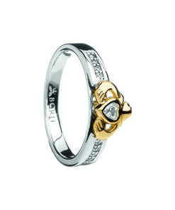 Silver Claddagh Ring with 10K Silver Heart