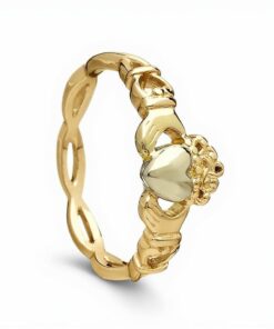 14K Gold Vermeil Claddagh Knotwork Ring