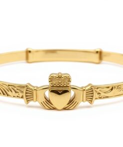 Silver Claddagh Baby Expander Bangle