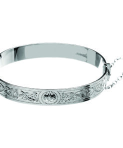 Silver Celtic Warrior Shield Bangle
