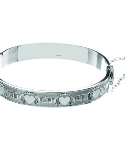 Silver Mo Anam Cara Claddagh Bangle
