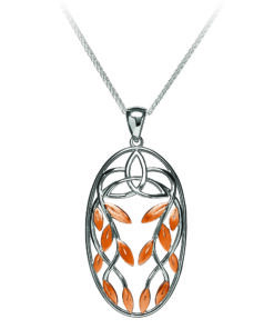 Silver Trinity & Petals Pendant Chain