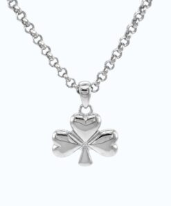 Silver Tradtional Shamrock Pendant Chain