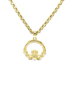 Alternative view of Silver Traditional Claddagh Pendant Chain