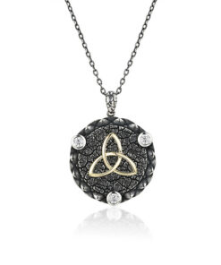 Echos - Large Silver & Solid 10K Gold Trinity Pendant Chain