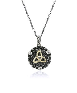 Echos - Medium Silver & Solid 10K Gold Trinity Pendant Chain