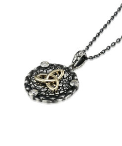 Echos - Medium Silver & Solid 10K Gold Trinity Pendant Chain - Image 2