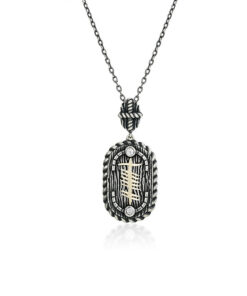 Echos - Ogham "Grá" Silver & Solid 10K Gold Pendant Chain