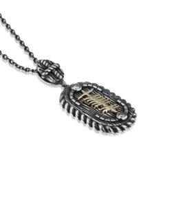 Echos - Ogham "Grá" Silver & Solid 10K Gold Pendant Chain - Image 3