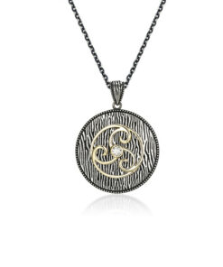 Echos - Celtic Swirl Silver & Solid 10K Gold Pendant Chain