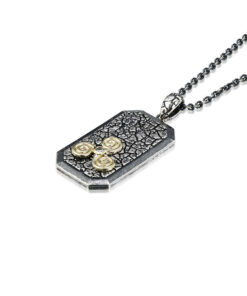 Echos - Newgrange Necklet Silver & Solid 10K Gold Chain - Image 2
