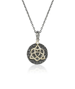 Echos - Trinity & Heart Silver & Solid 10K Gold Chain