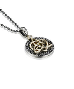 Echos - Trinity & Heart Silver & Solid 10K Gold Chain - Image 3