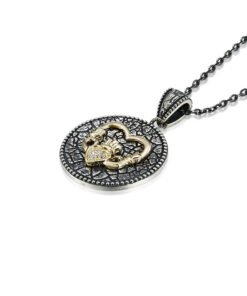 Echos - Claddagh Silver & Solid 10K Gold Chain - Image 2