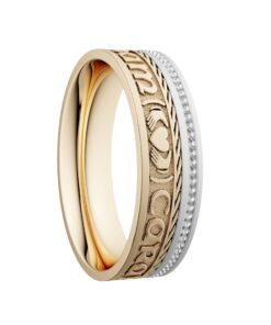 Mo Anam Cara “Soul Mate” Diamond Rail Wedding Ring 7.2mm - Image 2