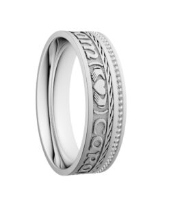 Mo Anam Cara “Soul Mate” Diamond Rail Wedding Ring 7.2mm