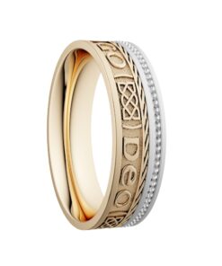 Grá Go Deo “Love Forever” Diamond Rail Wedding Ring 7.2mm - Image 2
