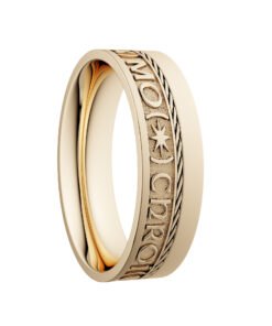 Alternative view of Grá Geal Mo Chroí “Bright Love of My Heart” Wedding Ring 7.2mm