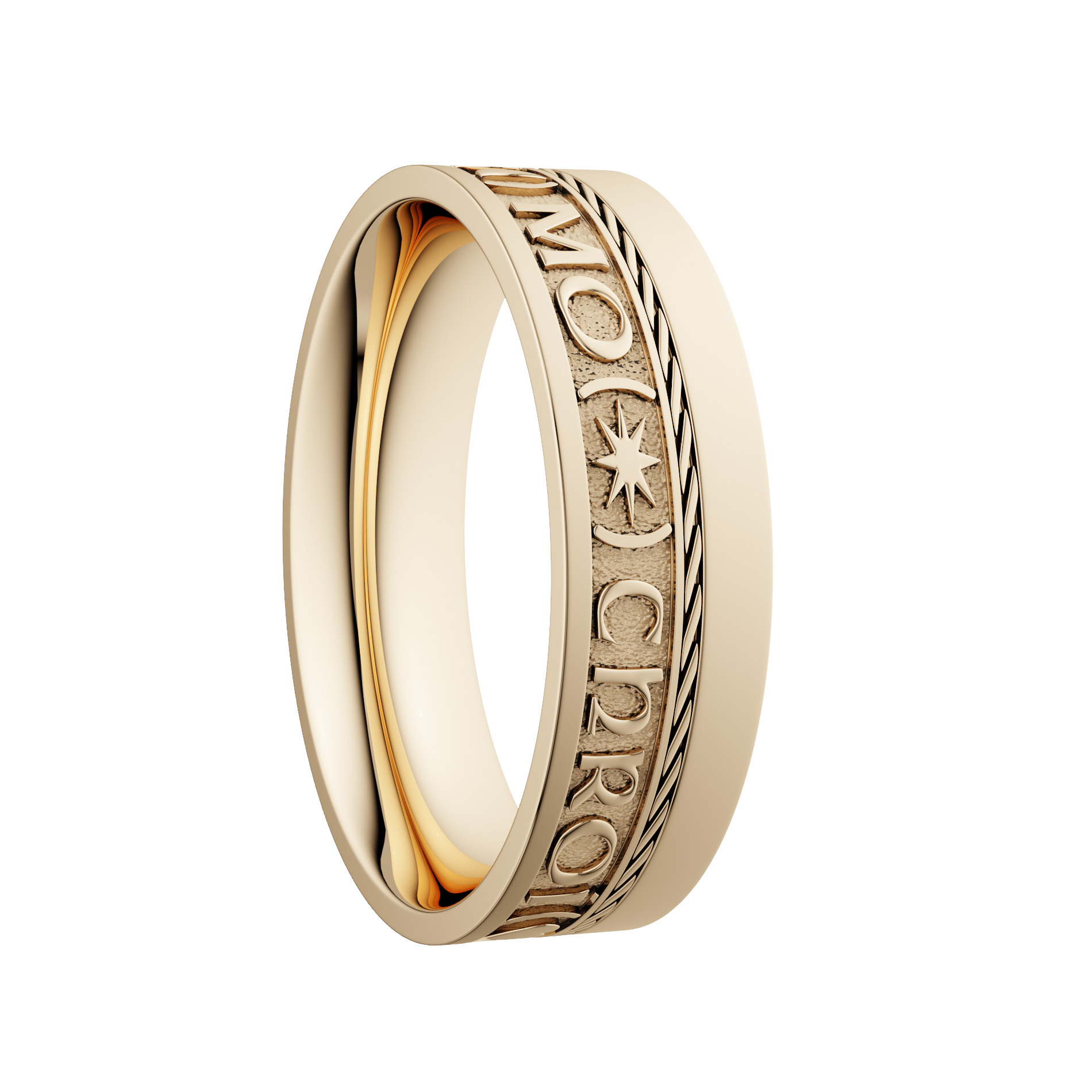 Grá Geal Mo Chroí “Bright Love of My Heart” Wedding Ring 7.2mm - Image 2