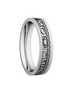 Grá Geal Mo Chroí “Bright Love of My Heart” Narrow Wedding Ring - Image 3