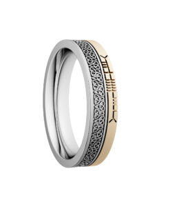 Trinity Knot Wedding Ring 5.2mm with Ogham Design - Image 5