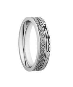 Trinity Knot Diamond Rail Wedding Ring 5.2mm