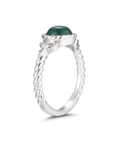 Silver Moss Agate Ring - Image 3