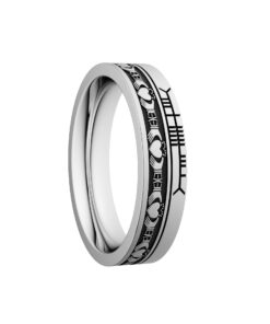 Claddagh Wedding Ring 5.2mm with Ogham Design