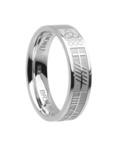 Ogham My Soul Mate Wedding Ring 5.2mm - Image 3