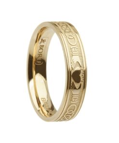 Claddagh & Celtic Knot Wedding Ring 5.2mm