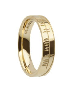 Ogham Sonas Wedding Ring 5.2mm