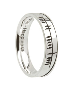 Ogham Sonas Wedding Ring 5.2mm - Image 2