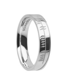Ogham Sonas Wedding Ring 5.2mm - Image 3