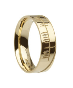 Ogham Sonas Wedding Ring 7.2mm