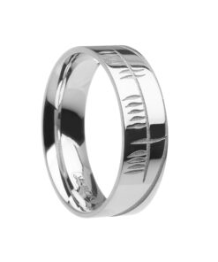 Ogham Sonas Wedding Ring 7.2mm - Image 3