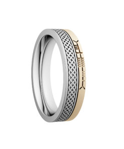 Celtic Knot Wedding Ring 5.2mm with Ogham Design - Image 5