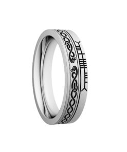 LeCheile Wedding Ring 5.2mm with Ogham Design
