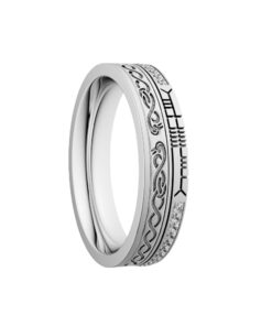 LeCheile Diamond Rail Wedding Ring 5.2mm